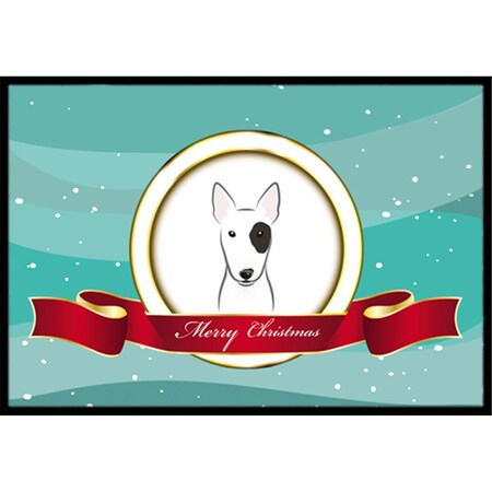 Carolines Treasures Bull Terrier Merry Christmas Indoor and Outdoor Mat- 24 x 36 in. BB1519JMAT